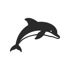 Fototapeta premium Silhouette of a jumping dolphin