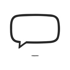 Naklejka premium Blank speech bubble outline on white background for text input