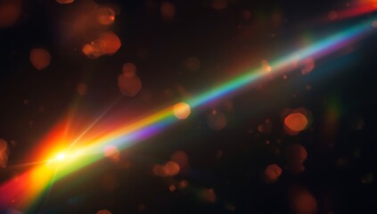 Prism Light Leak Overlay with Rainbow Refraction, Colorful Spectrum Light Streaks, Cinematic Rainbow Flare Texture, Dreamy Prism Glow Effect for Photography and Creative Photo Editing