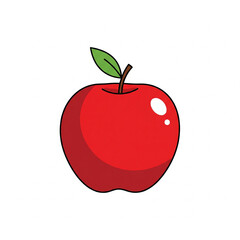 red apple vector illustration