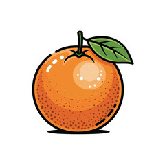 vector illustration of an orange