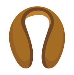 Brown Winter Ear Muff Illustration Isolated on White Background