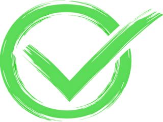 green check mark isolated on white background, png, ai generated.