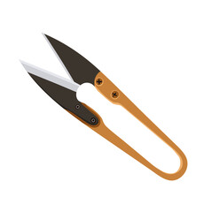 Metal Thread Snips Illustration Isolated on White Background