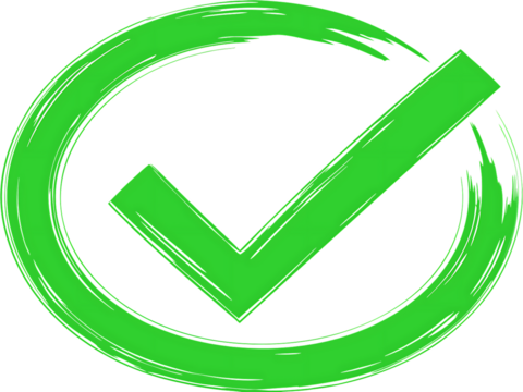 check mark button  isolated on white background, png, ai generated.