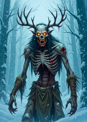 Wendigo, emaciated cannibal demon of Native folklore