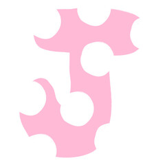 J Alphabet Hand Drawn Style And Pink Design Font Design J Alphabet Isolated