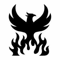 A vibrant vector illustration set of a powerful eagle, a fierce angel, and a hot flaming fire tattoo design
