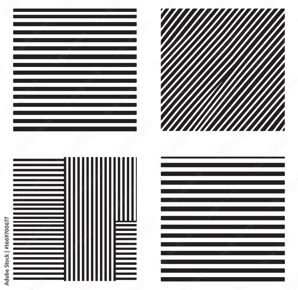 Poster abstract geometric design with black and white horizontal vertical and diagonal lines