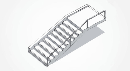3d ilustration ladder