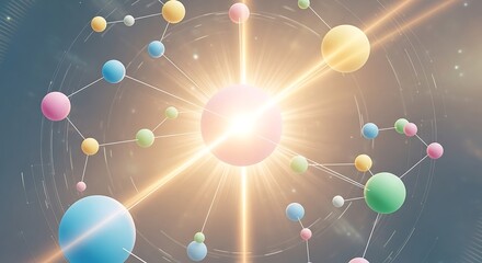 Network connection data science abstract technology digital communication internet system node sphere global