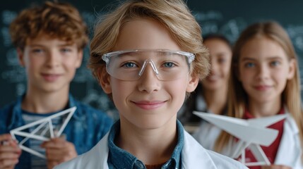 Innovative science project showcase school classroom educational content engaging environment group viewpoint learning concept