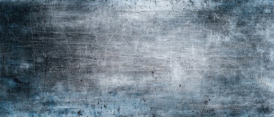 Fototapeta premium The Grungy Scratched Metal Surface Background with Blue Patina and Distressed Texture