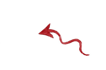Red arrows isolated on white background