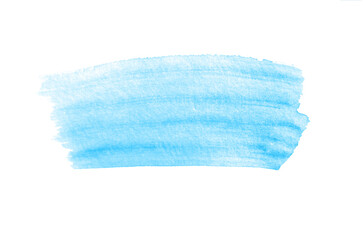Abstract blue watercolor background isolated on a white