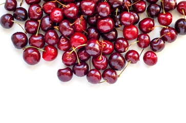 Cherry on a white background