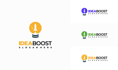 Idea boost Logo designs concept vector, Inspiration Booster logo designs concept vector