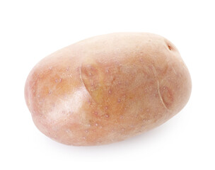 One fresh ripe potato isolated on white