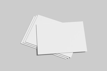 A5 Flyer Landscape Blank Mockup Template