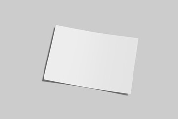 A5 Flyer Landscape Blank Mockup Template