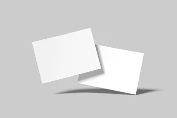 Fotobehang Bleke violet A5 Flyer Landscape Blank Mockup Template  © Amigos_