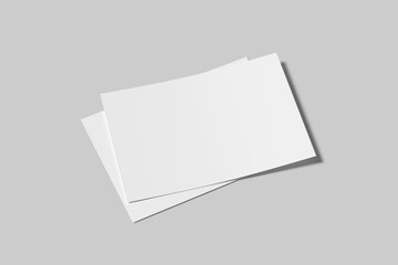 A5 Flyer Landscape Blank Mockup Template