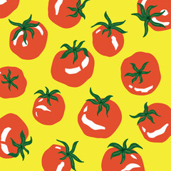 Vivid colorful abstract tomatoes background illustration