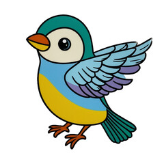 blue bird on a branch PNG