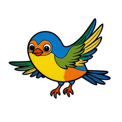 blue and yellow bird PNG