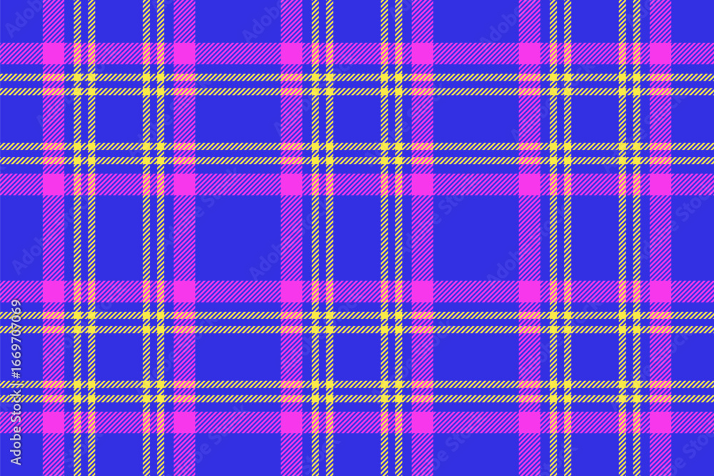 Poster colorful plaid pattern with intersecting lines. classic design suitable for backgrounds, textiles, o