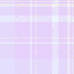 Fototapeta premium Household fabric seamless tartan, short vector textile texture. Variety background check plaid pattern in light and white colors.