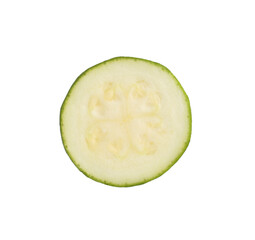 Piece of fresh zucchini isolated on white