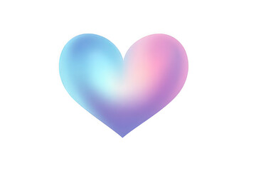 Fototapeta premium A soft, pastel-colored heart with a gradient of blue and pink hues.