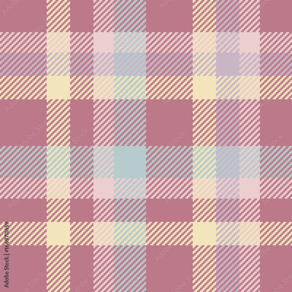 Poster seamless plaid pattern in soft pastel hues. ideal for textile design, backgrounds, or adding a touch