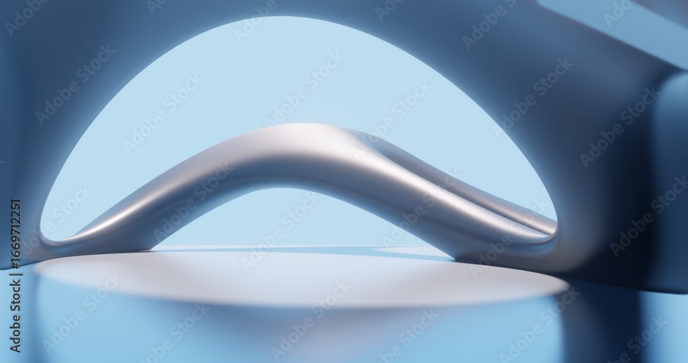 Aufkleber futuristic architecture background bionic pattern in design 3d render