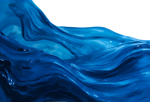 blue wave liquid art; ideal as a wallpaper; transparent background