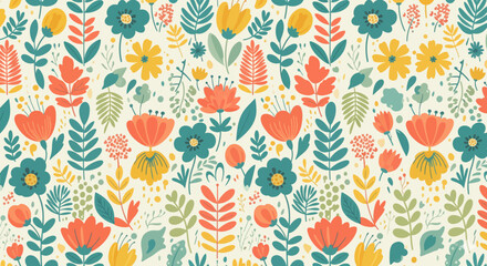 Floral Pattern Vector / Seamless Floral Pattern