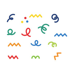 A vibrant vector collection of colorful numbers, letters, and symbols for school design and educational illustrations