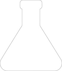 Conical Flask Vector Line Art