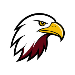 Fototapeta premium minimalist bald eagle vector graphic