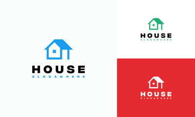 Simple House logo designs vector, Real Estate logo symbol