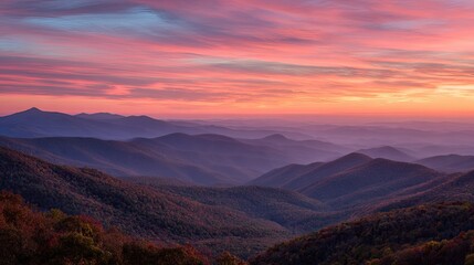 Appalachian sunrise panorama