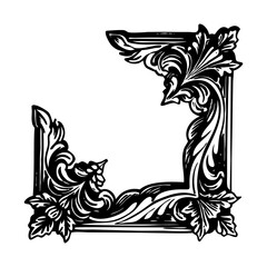 Obraz premium A vintage style illustration showing acanthus border