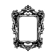 A glyph style illustration depicting mirror frame