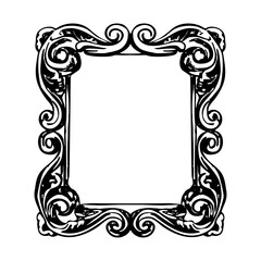 A vintage style illustration showing decorative border