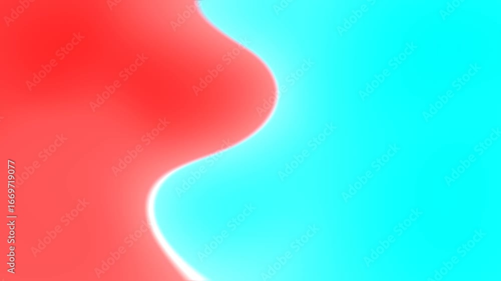Poster vibrant and smooth wavy gradient abstract background featuring a dynamic blend of warm red and cool 