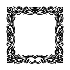 A glyph style illustration depicting baroque frame