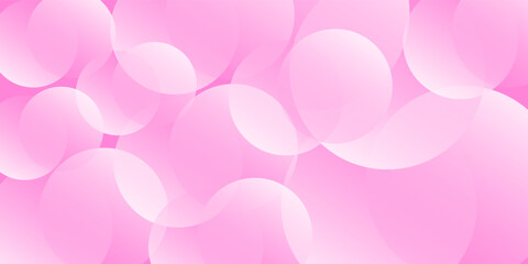 Pink abstract background with circles. Vector illustration