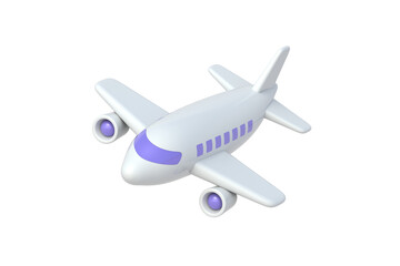 Aircraft isolated on white background. 3d render