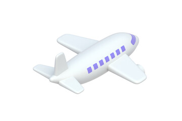 Modern plane isolated on white background. 3d render